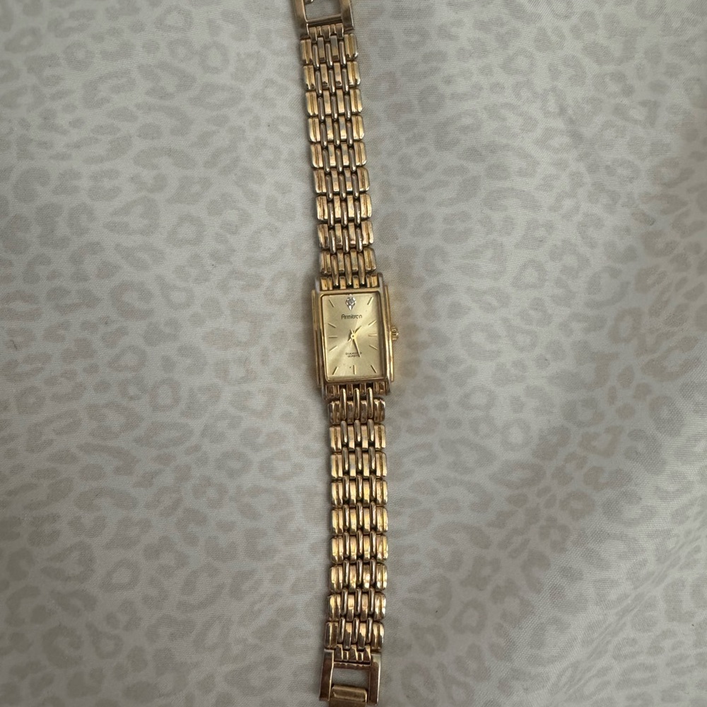 Armitron Gold Women's Watch with Rectangular Dial